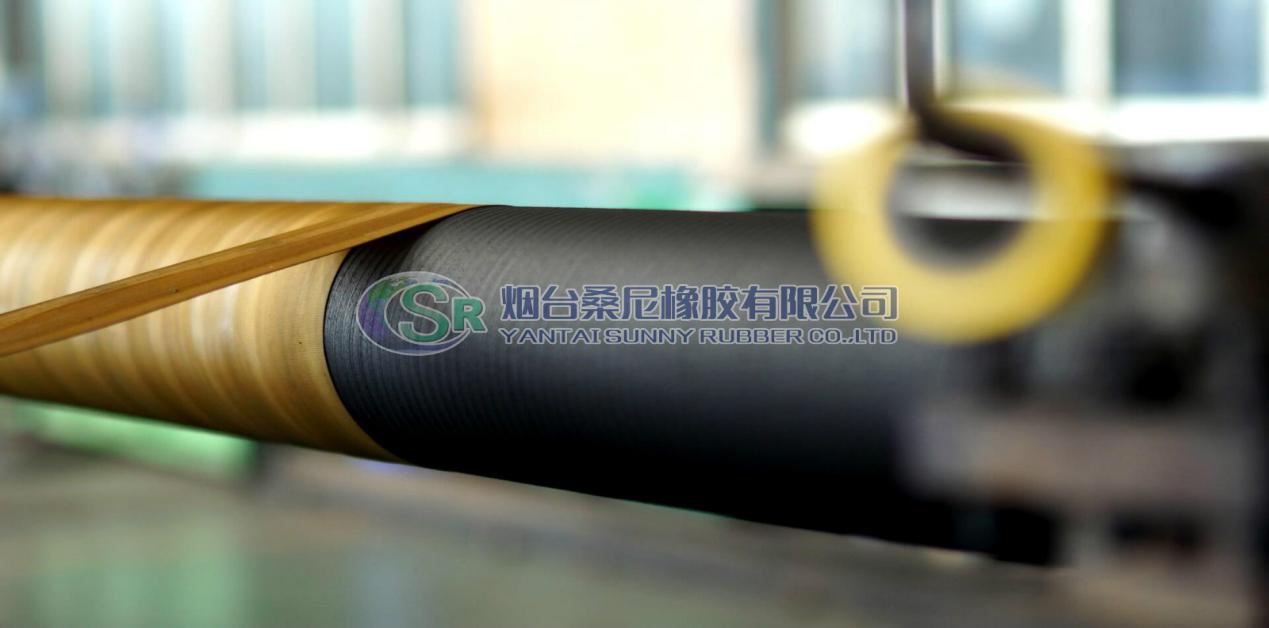 Rubber covering before vulcanization